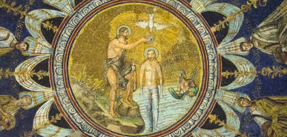 Battistero Neoniano - Battesimo di Cristo nel Giodano